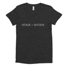 Vitalik > Satoshi Women's Crew Neck T-shirt - TC Merch