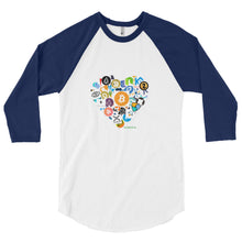 Crypto Love 3/4 sleeve raglan shirt - TC Merch